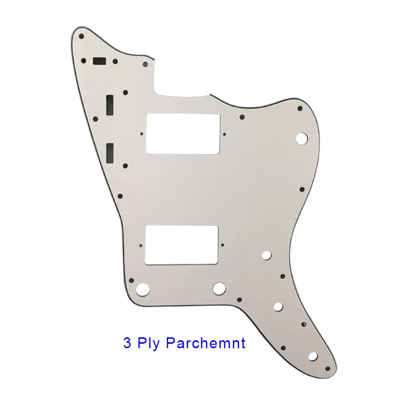 Pleroo Custom Guitar Parts- For USA\Mexico Fd Jazzmaster style Guitar pickguard With PAF Humbucker Scratch Plate Replacement - Цвет: 3Ply Parchment