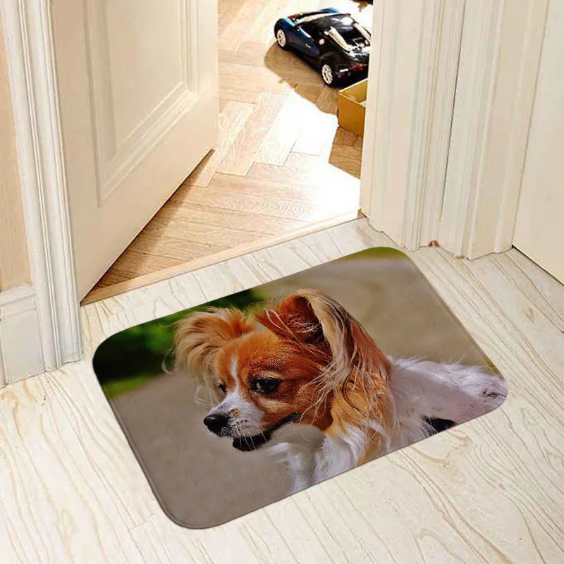 Modern home decorative door mat popular dogs pug/border collie/bull terrier/French bulldog photo print 40x60cm floor mat carpet - Цвет: MI 16