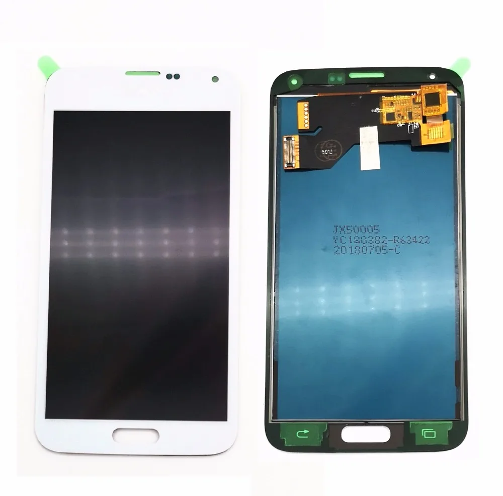 Najtaniej Można regulować jasność LCD do samsunga Galaxy S5 G900 G900F G900A G900T G900I wyświetlacz LCD montaż digitizera ekranu dotykowego