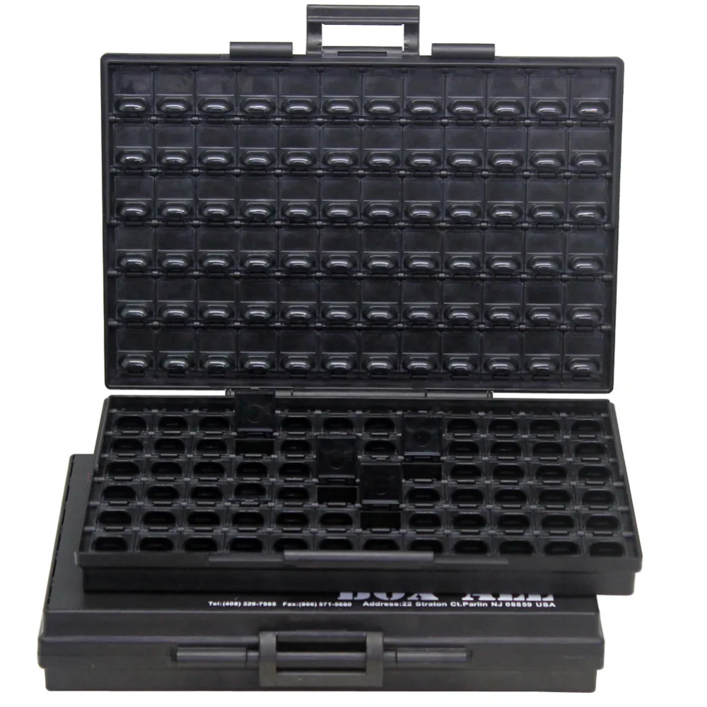 AideTek ESD Safe SMD хранилище ic Box W/144 бункеров анти статики smt коробка Организатор