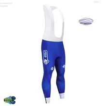 Мужские UCI World Tour FDJ синие велосипедные штаны Coolmax 12D Велоспорт гелиевая Подушка Биб колготки Mtb Ropa Ciclismo велосипедные штаны Спортивная одежда