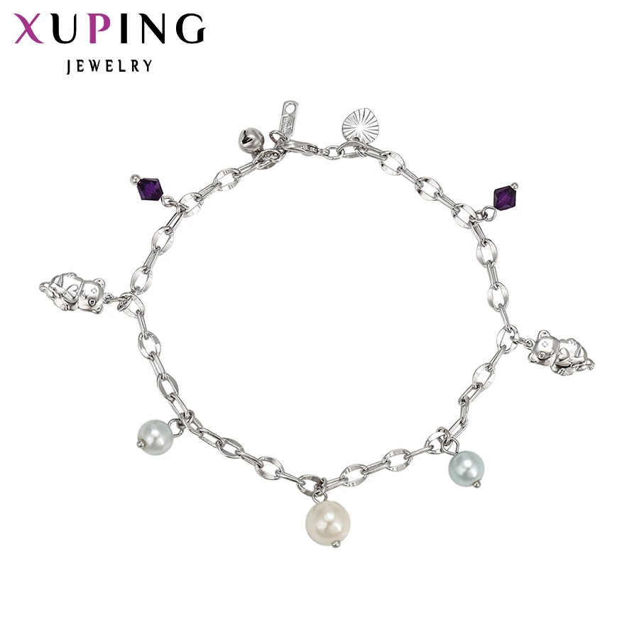 

Xuping Fashion Anklet New Arrival Color Plated High Quality Luxury Foot Chain Jewelry Special Gift for Women S14.1/34.3-72174