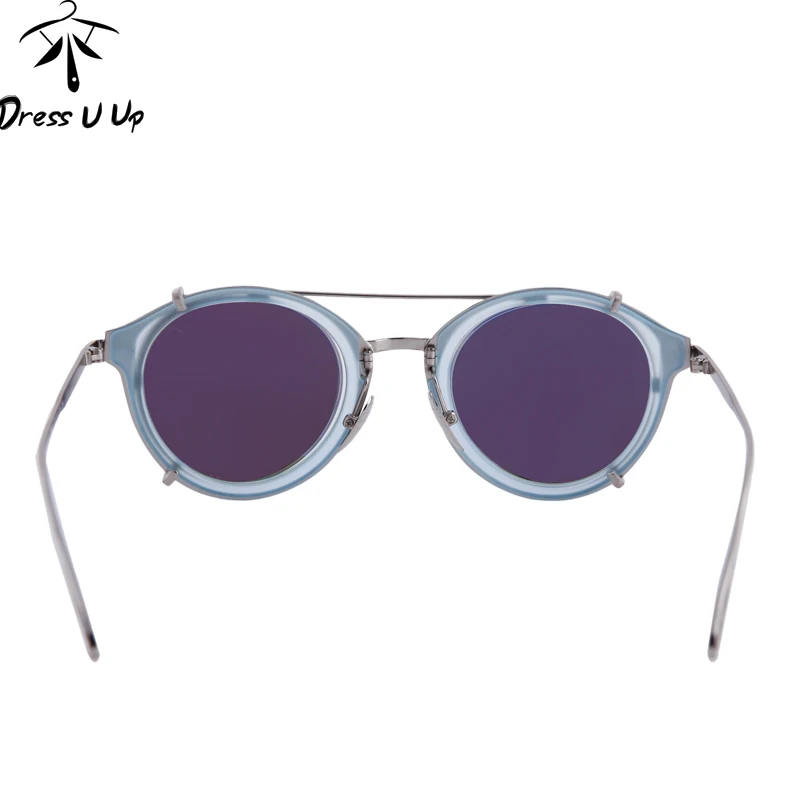 DRESSUUP новые модные круглые солнцезащитные очки женские брендовые дизайнерские