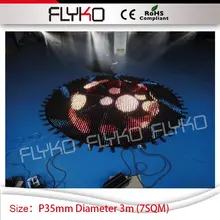 Круглая форма, круглый светодиодный занавес, светодиодное освещение, диджейский фон, диаметр 3 м, P3.5, гибкая светодиодная декорация для видеосъемки