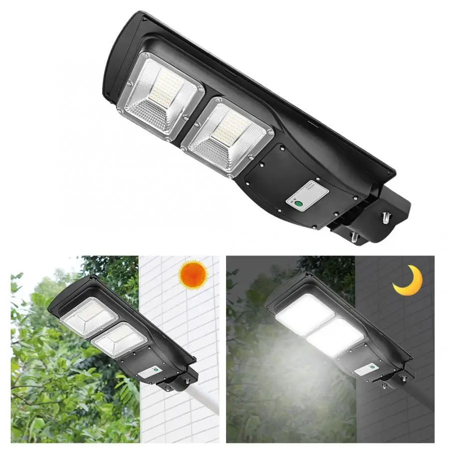 

60W LED Solar Streetlight Radar Light Control Motion Sensor Lamp White Light 120Leds For Garden Road Outdoor