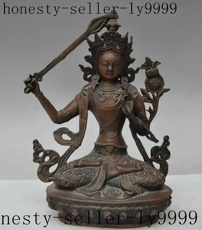 

christmas chinese buddhism bronze Sword white tara Kwan-Yin Bodhisattva goddess statue halloween
