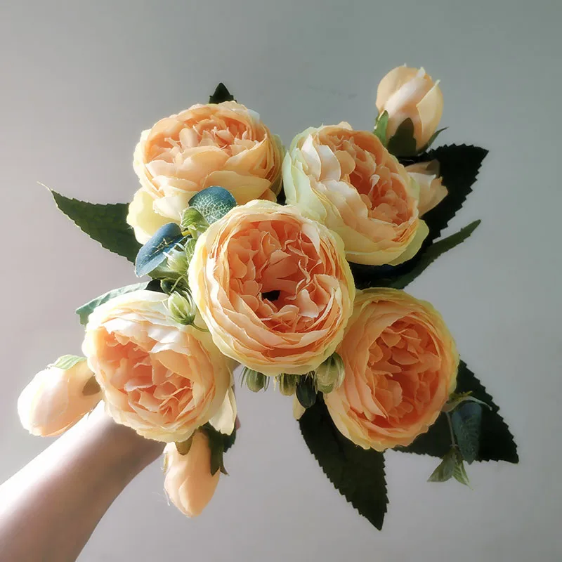 artificial flowers silk peonies bouquet  7
