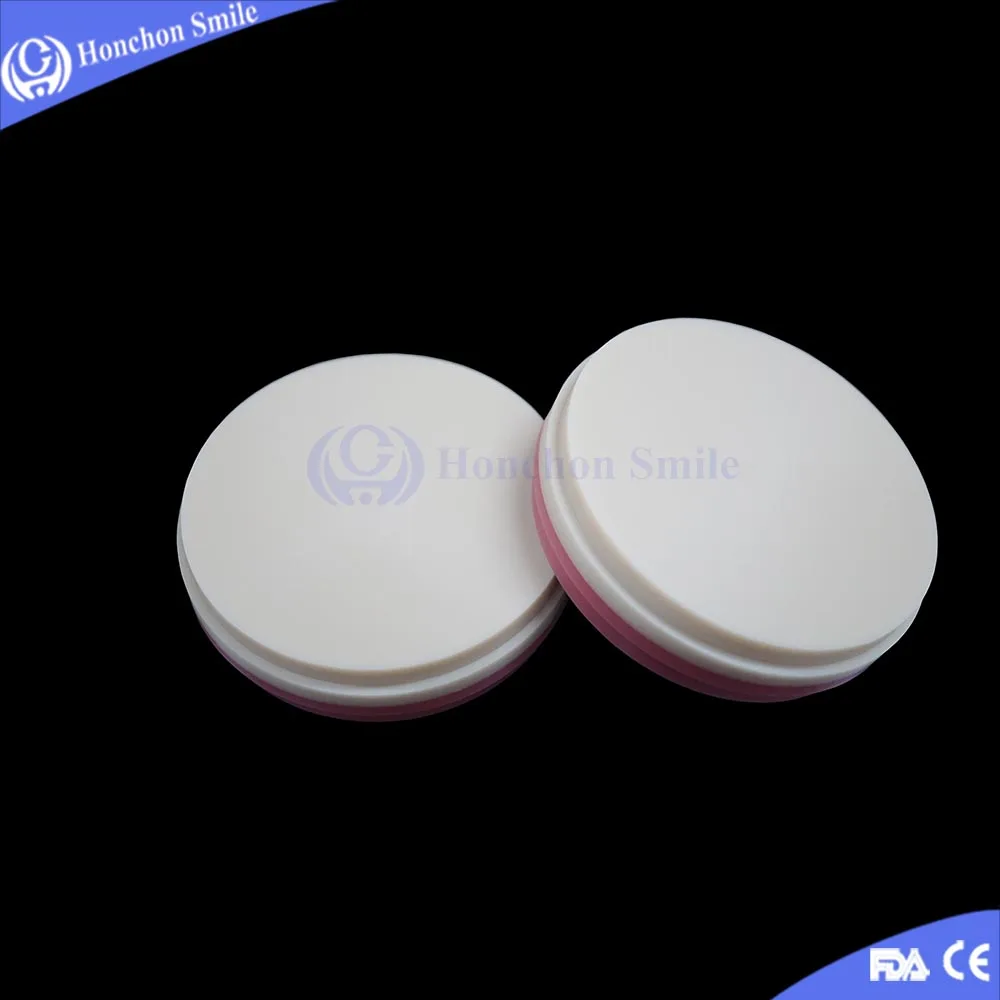 1 шт. розовый PMMA OD98X22MM двойной Слои розовый+ A1, A2, A3 для CADCAM Стоматологическая лаборатория Материал