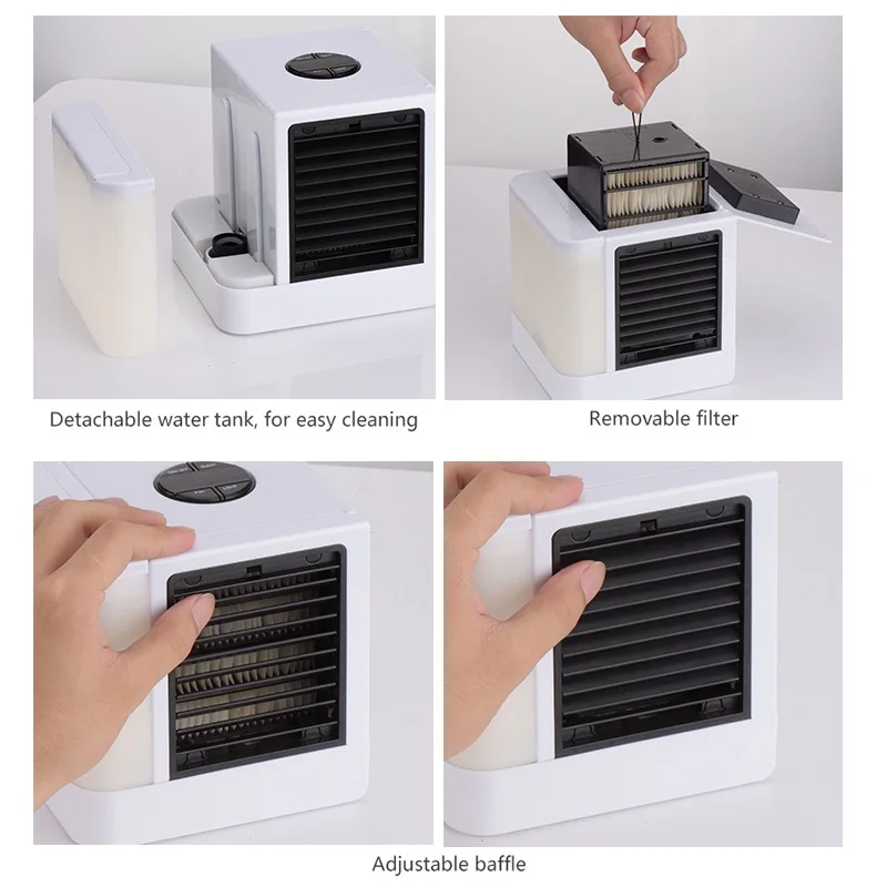 Car USB Portable Air Conditioner Personal Evaporative Air Cooler Purifier Humidifier Desktop Cooling Fan Car Air Conditioner 5V  (10)