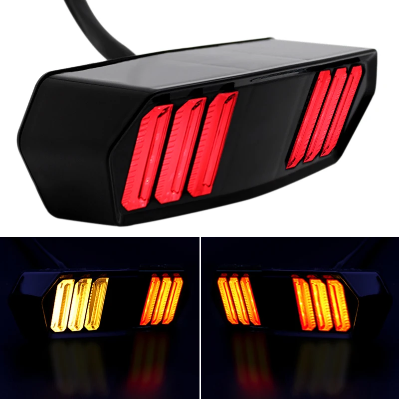 Nordson Motorcycle LED Tail Light Motocross Moto Turn signal Strip Indicator Lamp for Honda MSX125 CBR650F CTX700 CTX700N