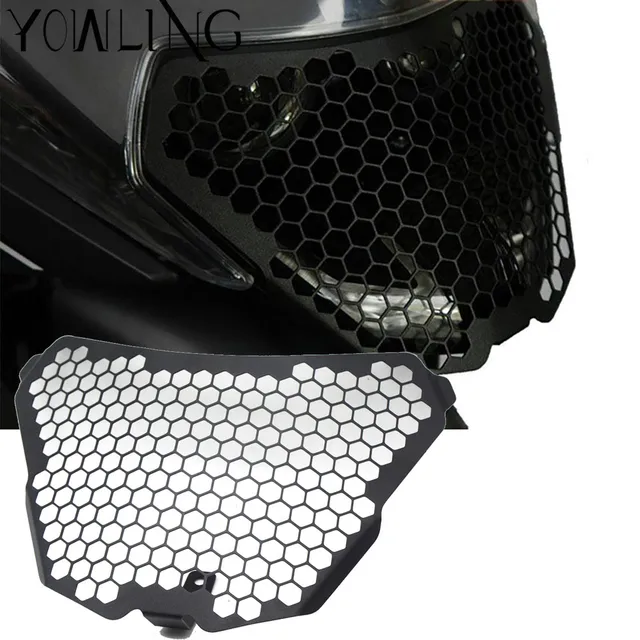 Cnc Headlight Bracket Guard Grid Grille Protector Lense