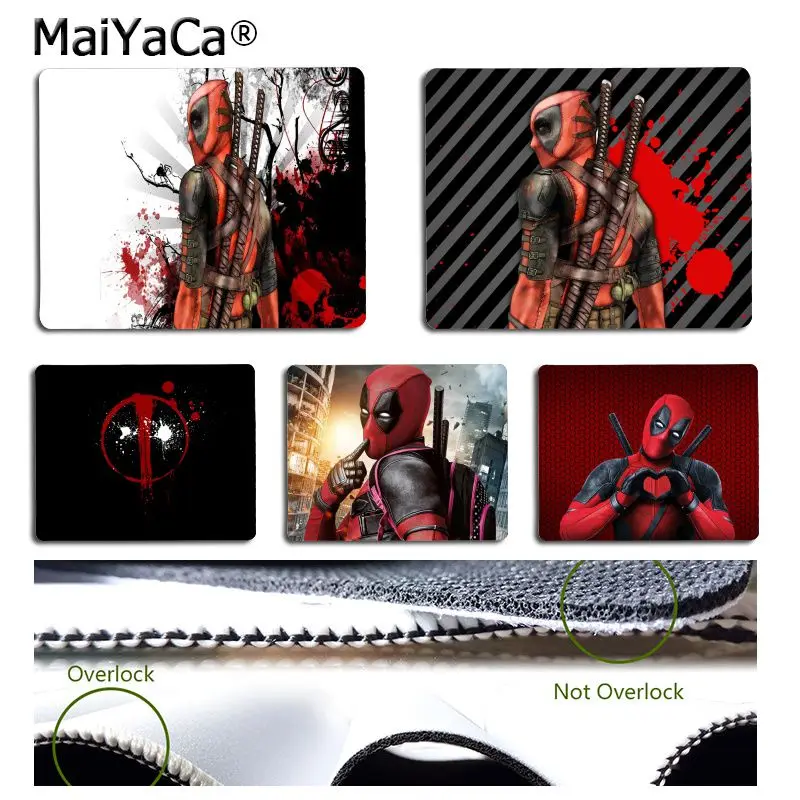 

MaiYaCa Custom Skin Deadpool iron Man Computer Gaming Mouse mats Rubber PC Computer Mousepad For PC Laptop Notebook