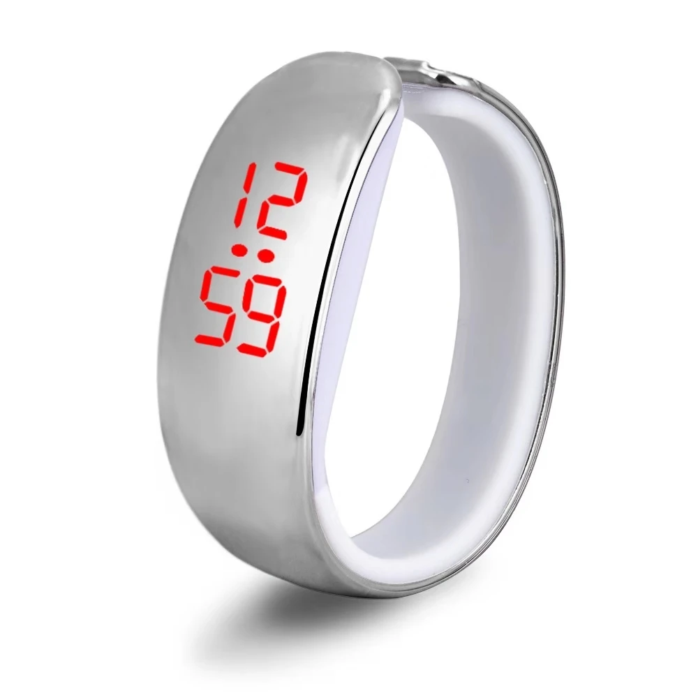 Светодио дный светодиодный Дельфин электронные часы для мужчин и для женщин спортивные часы браслет для мужчин и для женщин модный тренд