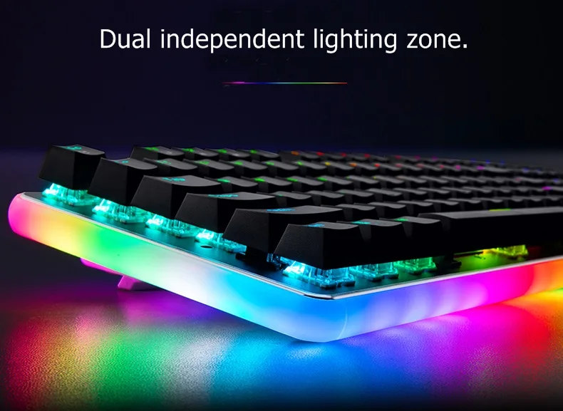 ROYAL KLUDGE RK918 USB Проводная RGB подсветка Механическая игровая клавиатура макро Программирование с различными эффектами подсветки