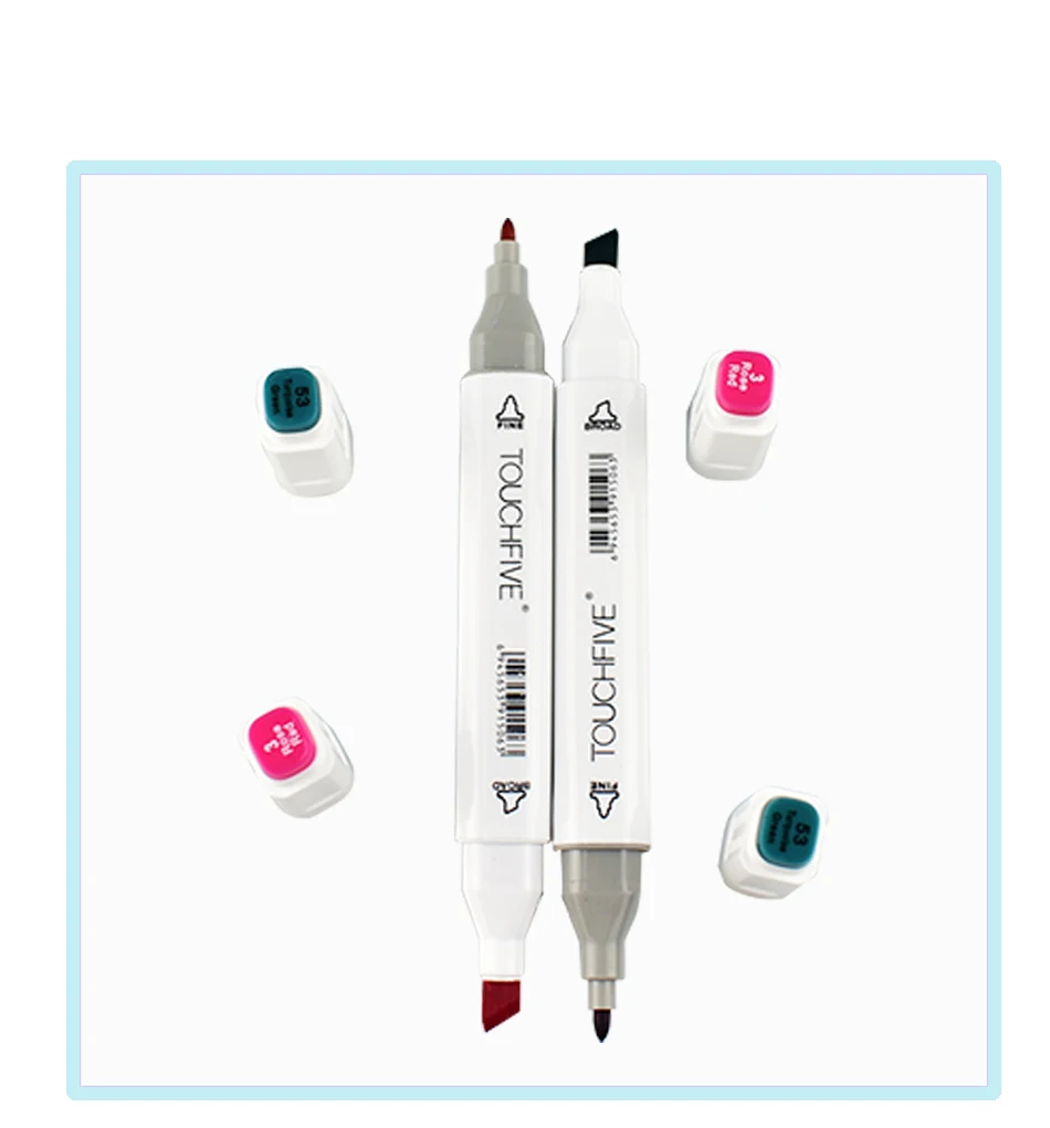 TouchFive маркер ручка набор 40/60/80/168 Цвет анимация маркер для рисования с двумя головками рисунок художественная кисть ручки на спиртовой основе с 6 подарки