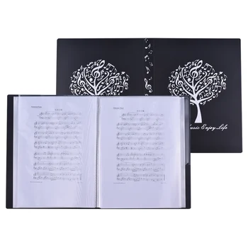 

Music Holder for Guitar Ukulele Music Sheet Score File Documents Storage Folder Plastic A4 Size 40 Package Pockets Guitar Part