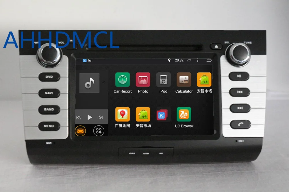 Top AHHDMCL Car Multimedia Player Stereo Radio DVD Android 9.0 Navigation For Suzuki Swift 2004 2005 2006 2007 2008 2009 2010 5