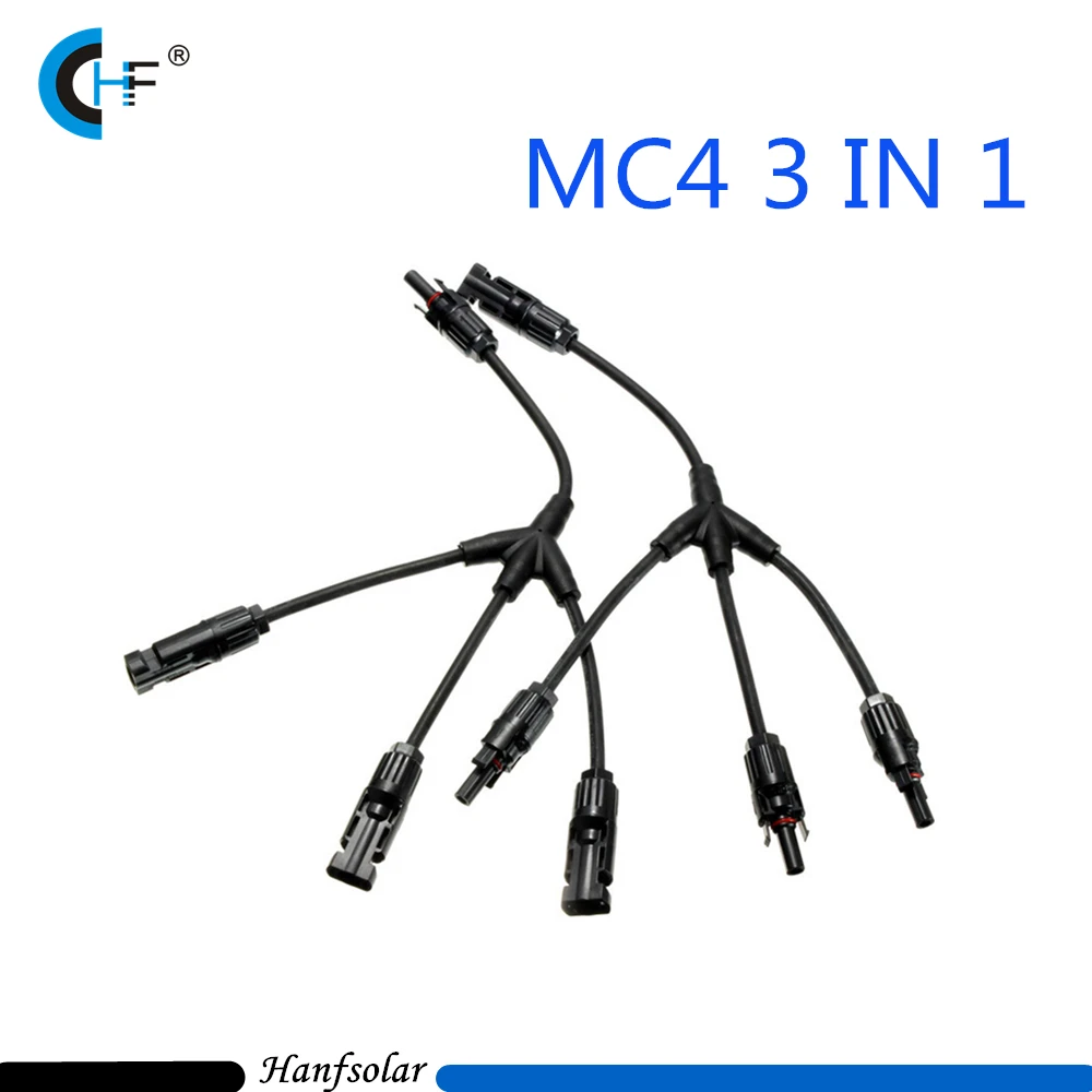 1 en 2-Adaptateur MC4 Male Female Y Branch Connecteurs Câble Splitter pour panneau solaire