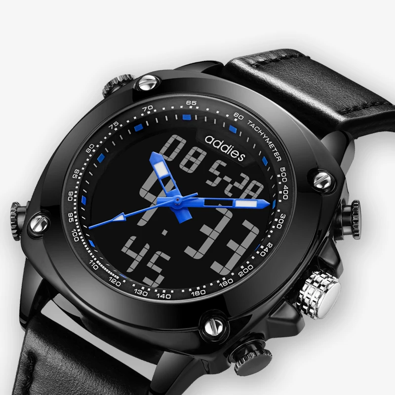 

Top Men leather Watches Luxury Brand Men's Quartz Hour Analog LED Sports Watch Men Military Digital Wrist Watch Relogio Masculin