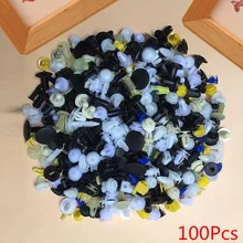 

Universal Auto Fastener Car Bumper Clips100Pcs Mixed Retainer Car Fastener Rivet Door Panel Fender Liner Rivets Fastener