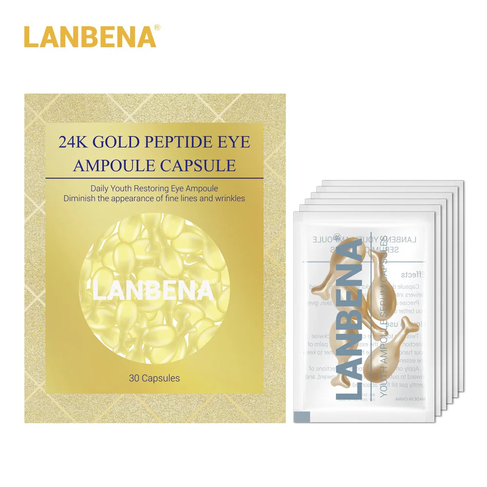 LNBENA синий Gina 24 K Gold капсула с эссенцией экстракт из улиток против морщин