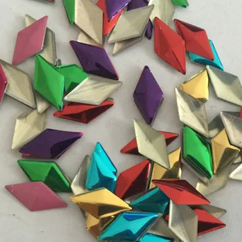 

1440pcs/10GR 6*12mm Mix Color Lozenge Shape Studs Flat Back Iron on Rhinestuds FlatBack Heat Transfer For DIY Accessories