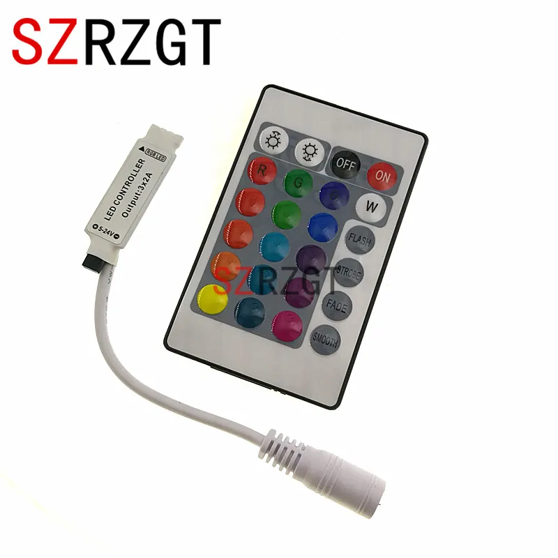 DC12V мини 24key пульт дистанционного управления IR RGB/RGBW Светодиодные ленты DC 12 V контроллер с 24 кнопками для SMD 3528 5050 5630 3014 Светодиодные ленты света