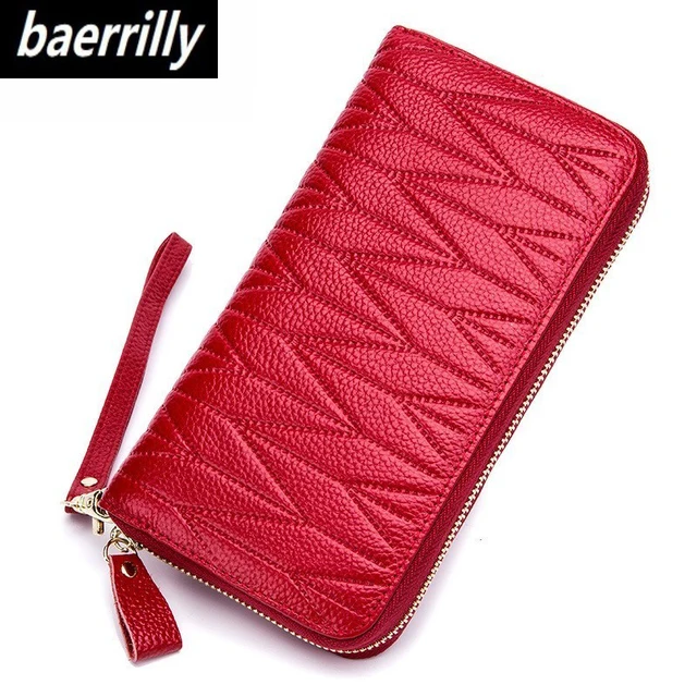 RFID Wallet for Women  Genuine Leather Female Travel Purse Zipper  Women's Wallet 36 Card Holder мини кошелек жен 3