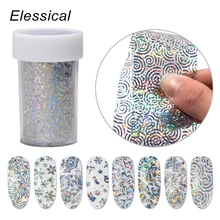 Рождественские наклейки-снежинки, 8 шт., 20*4 см, фольга для перевода на ногти, наклейки для украшения ногтей, инструменты для маникюра, WY582