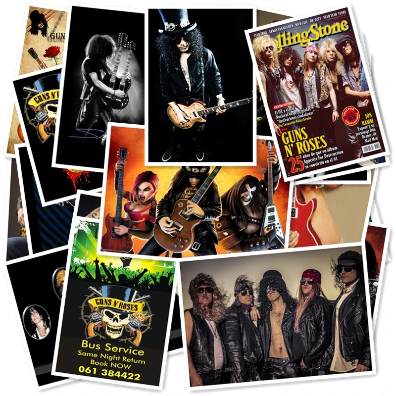 B1-12# guns N' Roses Классическая серия стикеров 20/шт ПВХ стикер Дорожный чемодан велосипед Телефон раздвижные пластины Граффити стиль