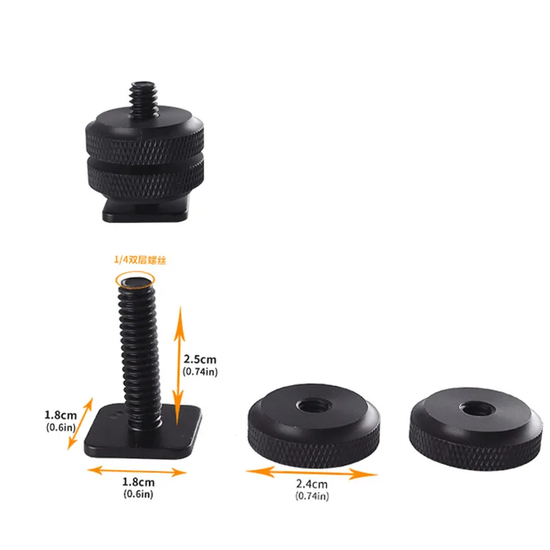 1/" винт с резьбой для крепления на штативе Вспышка Горячий башмак адаптер с универсальным зажимом для телефона кронштейн держатель для DSLR SLR телефон