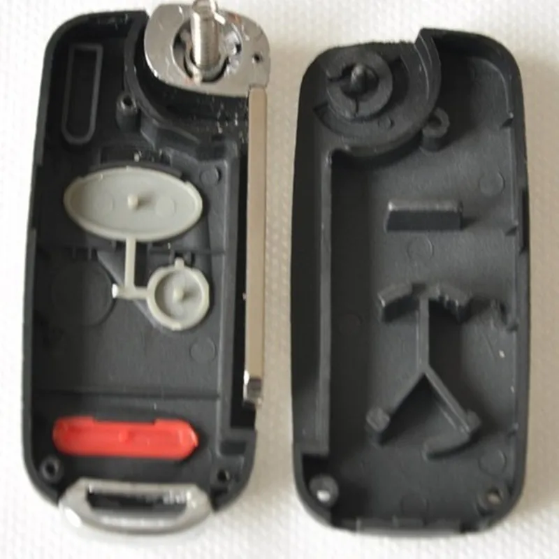 DAKATU 3 кнопки дистанционный складной ключ оболочки карта для зарядки без ключа чехол подходит для Honda Pilot CRV 2+ 1 Боттон модифицированный ключ чехол Замена