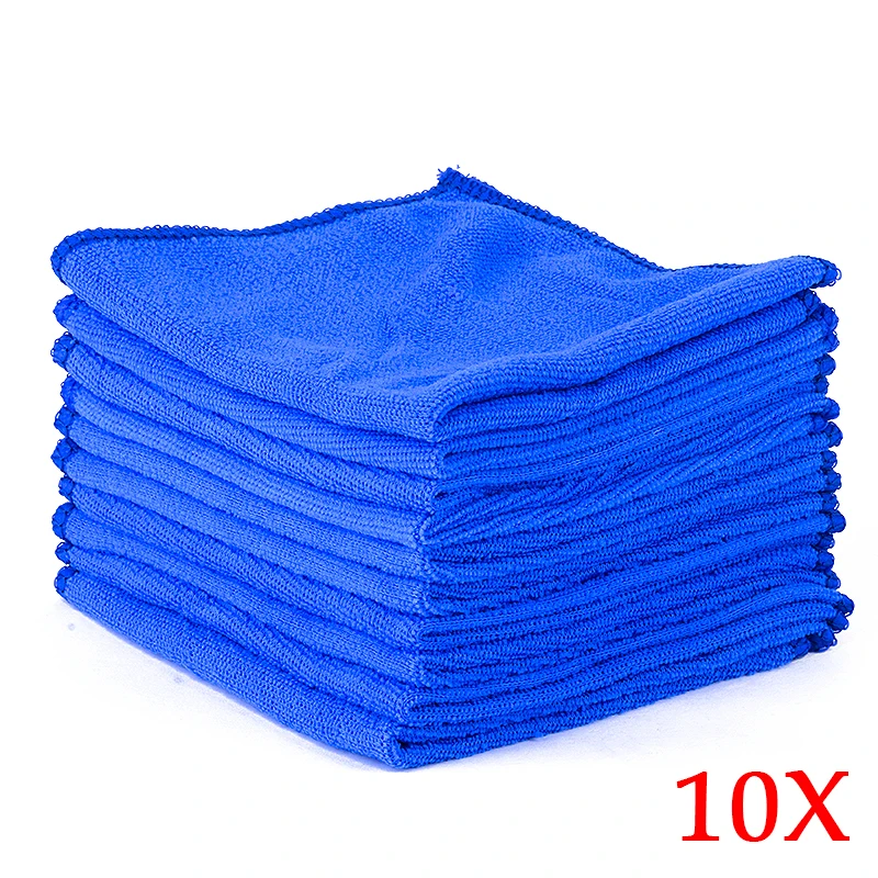 Mayitr 10pcs Cleaning Towel Microfiber Wash Towels Car Cleaning Duster