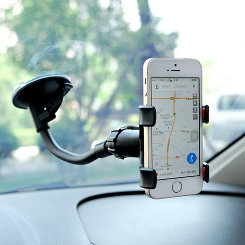Универсальный автомобильный держатель для телефона на присоске, подставка, вращение на 360 градусов, длинная рука на лобовое стекло, присоска для iPhone, samsung, huawei