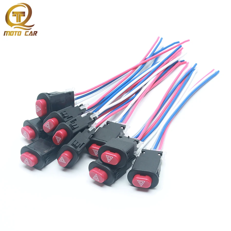 10 piezas Universal motocicleta interruptor de Flash doble botón lámpara de luz impermeable 12 V interruptor de advertencia Sistema eléctrico Piezas de motocicleta 10 piezas Universal motocicleta interruptor de Flash doble botón lámpara de luz impermeable 12 V interruptor de advertencia Sistema eléctrico Piezas de motocicleta