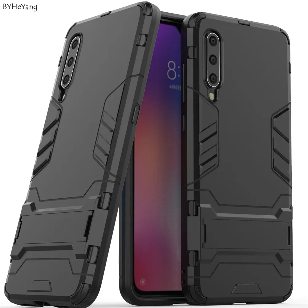 Чехол для Xiaomi Mi 9 противоударный армированный резиновый силиконовый матовый