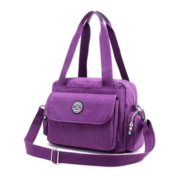 

Women Messenger Bag Vintage Travel Fashion Crossbody Bags Bolsas Femininas Handbags Female Solid Waterproof Nylon Shoulder Bags