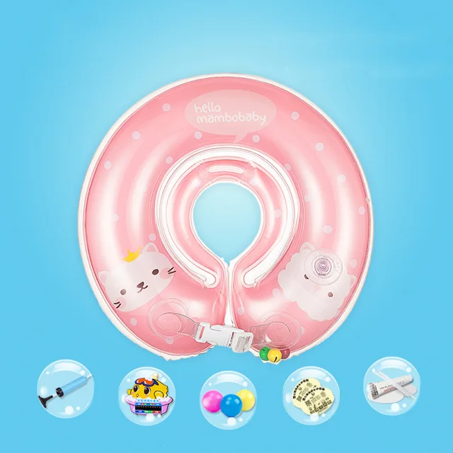 Mambobaby Swimming Baby Neck Float Ring Inflatable In Water Kids
