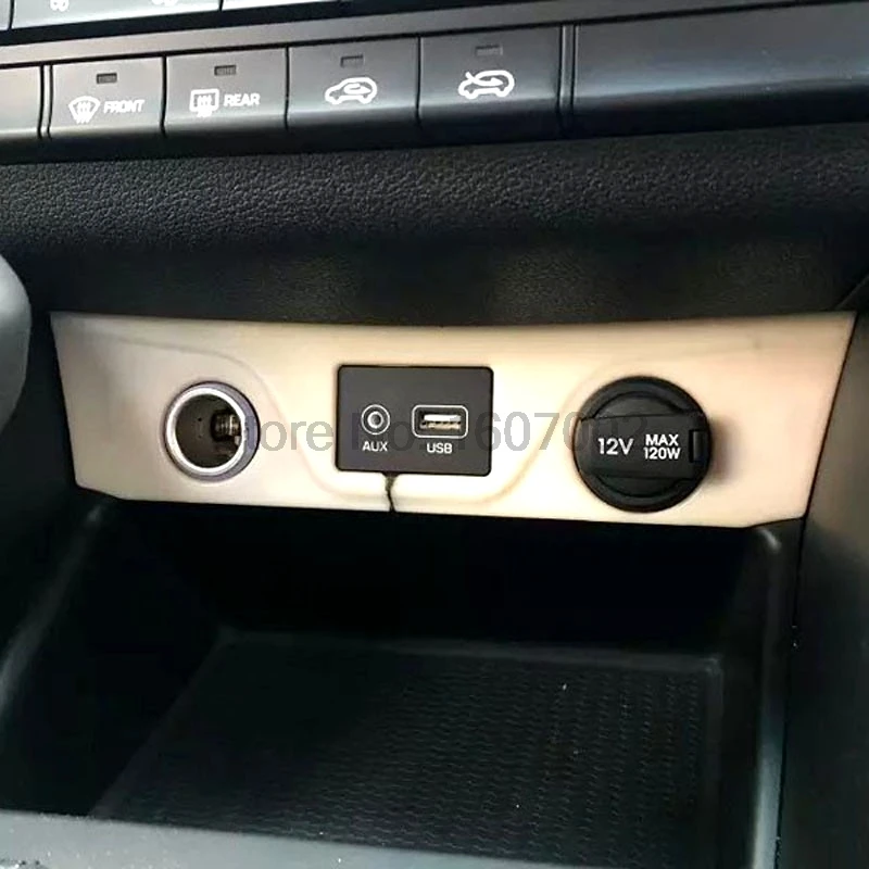 Для Hyundai Tucson 2016 2017 автомобильный Матовый хромированный центральный пульт