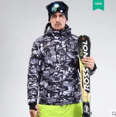 PELLIOT пара лыжная куртка для мужчин и женщин зимняя куртка для горного катания на лыжах Камуфляжный узор Водонепроницаемая плотная теплая Пара снежных курток