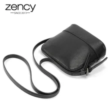 2017 Classic Marca Famouse Calidad de la Cáscara Natural de Cuero Genuino Negro Pequeño Mensajero de Las Mujeres Bolsos de Las Señoras Bolso de Los bolsos Del Teléfono