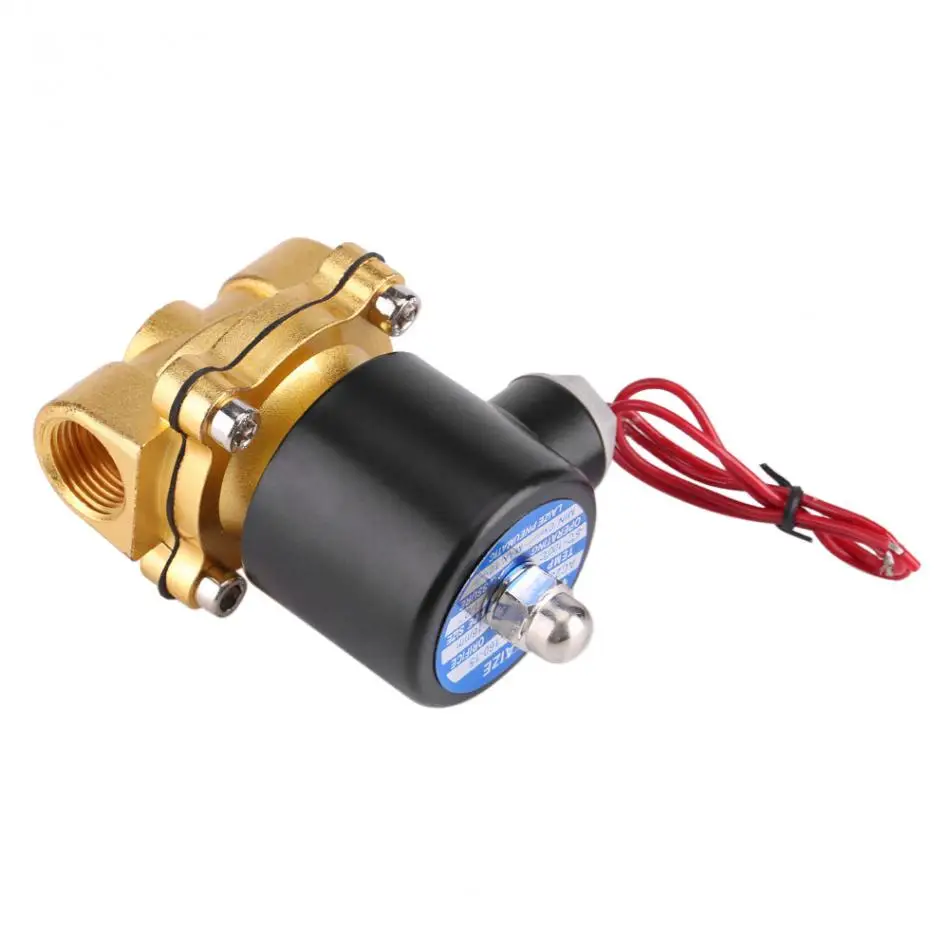 220V DN15 1/2 ''Электрический нормально закрытый клапан электромагнитный клапан для воды, воздуха на дизельном топливе, керосине Внутренний Аксессуары газа