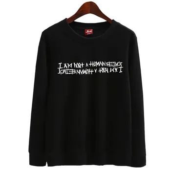 

Kpop wjsn Xuan Yi same i am not a human being special letters printing o neck thin sweatshirt unisex fashion pullover hoodies