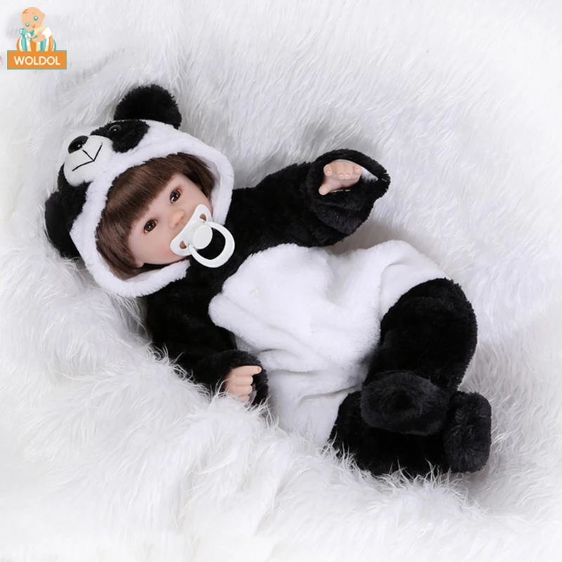 

WOLDOL Realistic Baby Dolls Reborn Girl 18'' Lifelike Soft Silicone Babies Reborn Baby Doll Toys For Children Christmas Gift