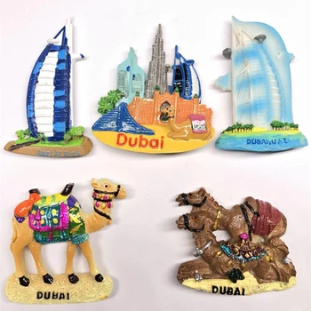 

3D Dubai Tourist Fridge Magnet Home Decor Accessories Dubai Building Camel Model Refrigerator Magnets Souvenir Magnet Sticker