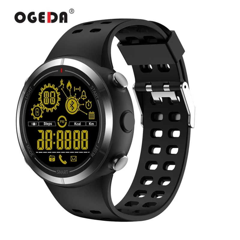 

EX32 Bluetooth 4.0 Smart Watch Waterpoof Sport Wristwatch Call SMS Alert Stopwatch Activity Tracker for IOS Android OGEDA 2018