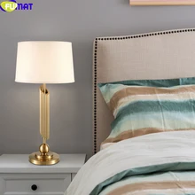 Настольная лампа FUMAT из нержавеющей стали для спальни, гостиной, виллы, Современные Простые Настольные светильники, освещение для учебы, Lampara