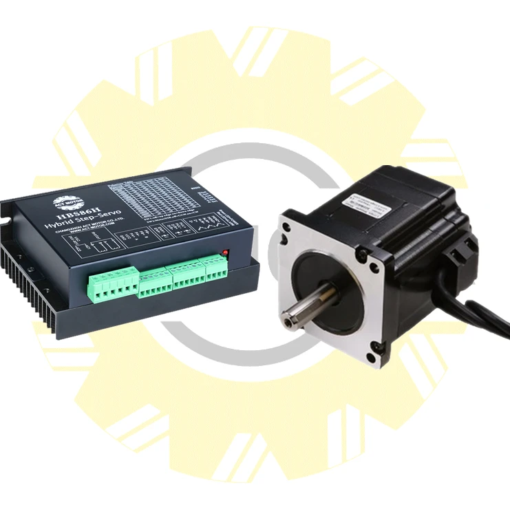

ACT Motor 1PC NEMA 34 Closed-Loop Stepper motor 12N.M Shaft Diameter 14mm 34SSM5460-EC1000 +1PC Motor Driver HBS86H