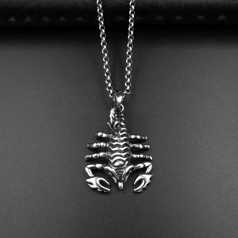 Ожерелье с кулоном в виде скорпиона из нержавеющей стали|scorpion pendant necklace|necklaces for