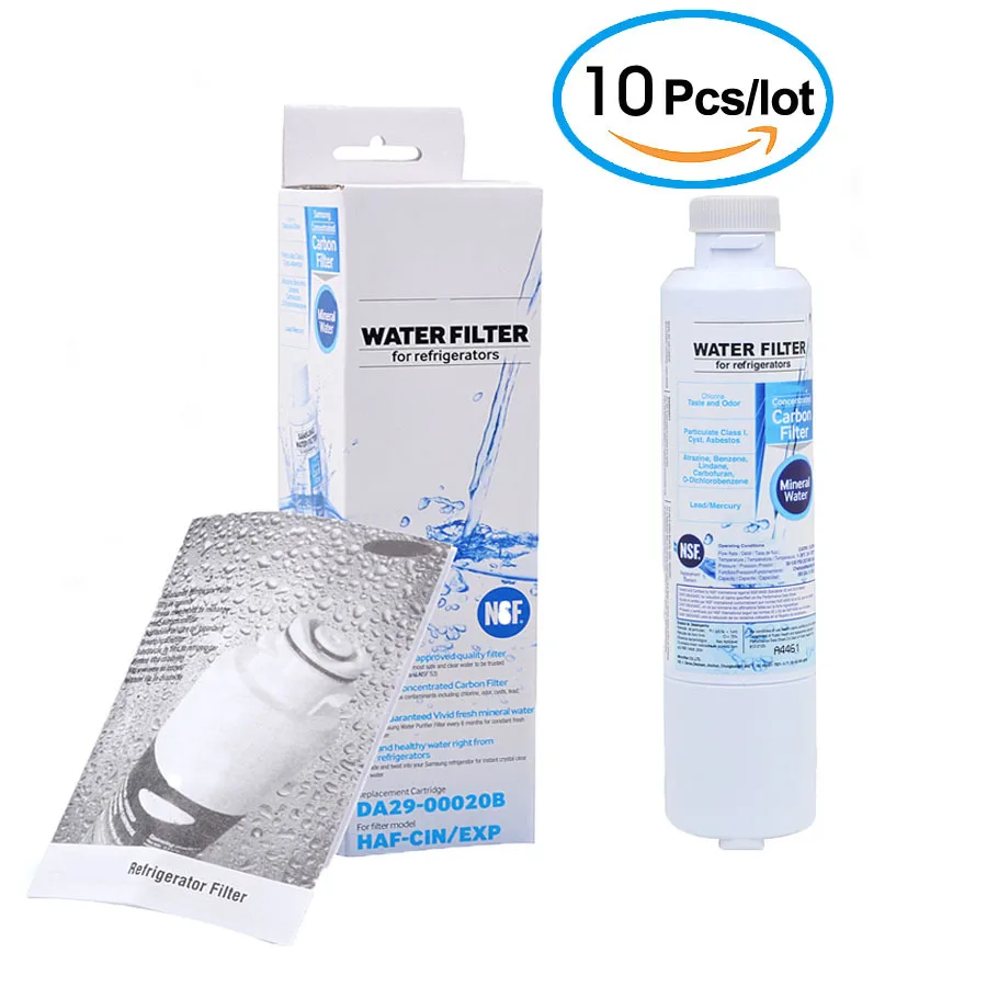 

10 Pcs/lot Refrigerator Water Filter Replacement Cartridge Activated Carbon Mineral Water Filter For Samsung Filter Da29-00020b
